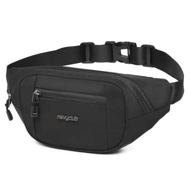 Navy Club Tas Pinggang Waist Bag FJGB - Tas Pria Tas Wanita - Crossbody Bags Tas Outdoor Black