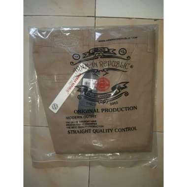 Celana Panjang Pria Chinos Premium Original 100% bahan kanvas cardinal arman republic Jumbo 27 Sampai Big size 44 27/28 tulis dipesan Coklat ori