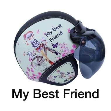 HELM BOGO PRES DEWASA + KACA CEMBUNG MY BEST FRIEND