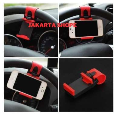 Holder Handphone Jepit Stir Mobil - Holder Handphone Jepit
