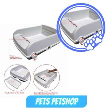 cat litter box/ toilet kucing/ cat toilet tray