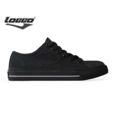 Loggo - Sepatu General Lo Series Hitam - Sneakers Sepatu Kanvas Vulcanized size 37-43 40 Hitam
