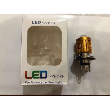 BOLA LAMPU LED DEPAN / LAMPU UTAMA H4 LASER BULAT CNC GOLD VIXION NEW OLD SCOOPY VERZA CBR CB150R ME