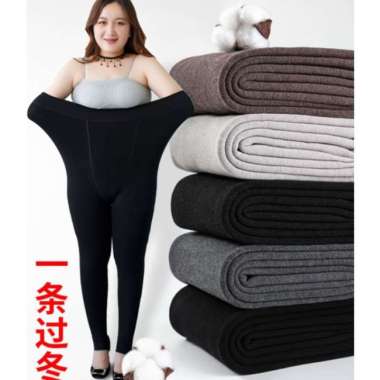 LEGGING THERMAL WINTER MUSIM DINGIN BIG SIZE Hitam