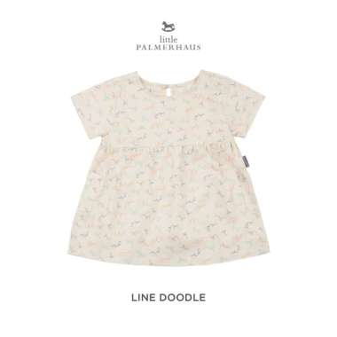 Little Palmerhaus Ava Dress 4 tahun Line Doodle