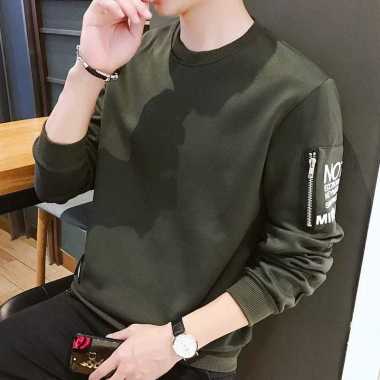 GERALD-Baju Atasan Kaos Pria Lengan Panjang Martin Baju Sweater Cowok Army XXL