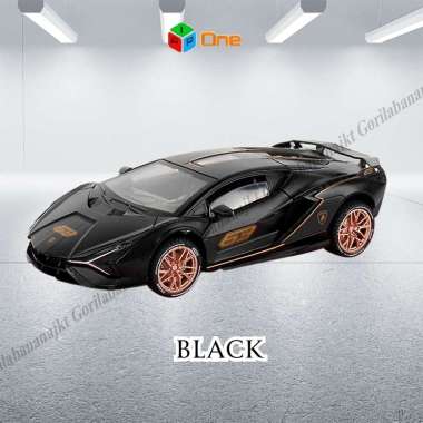 Diecast Lamborghini sian 1:32 Alloy Collection Miniatur mobil BLACK