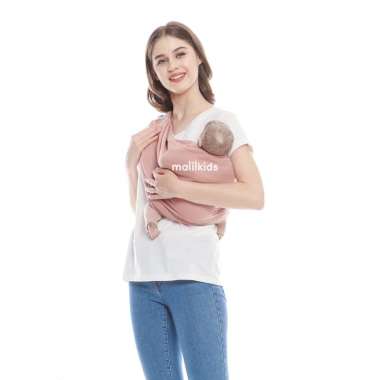 Malilkids Gendongan Bayi Geos Sling Pouch Waffle Knit Double Layer (Dengan Busa di Pundak) Size M Du