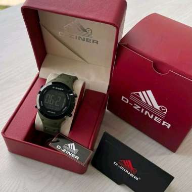 Jam Tangan Digital D-ziner 8320 Strap Tali Rubber Hijau