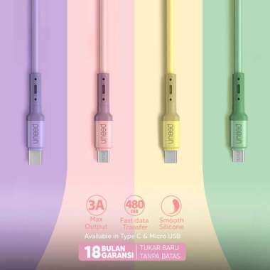 UNEED Kabel Data Colorful Lightning Fast Charging - UCB54 Green