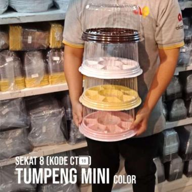 Mika Tumpeng mini sekat 8 CT 18/ Mika Tumpeng bulat Hitam