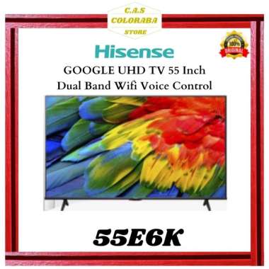 TV HISENSE 55E6K SMART TV 55 INCH VIDAA BEZELLES DESIGN-DUAL BAND WIFI | ANDROID TV 55 INCH HISENSE