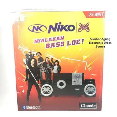 Classic Niko Speaker Multimedia Bluetooth 25 Watt 25W