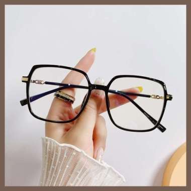 KACAMATA BLUERAY Eyeglasses Anti UV Kacamata Kotak Gaya Retro -BRF5651 Hitam