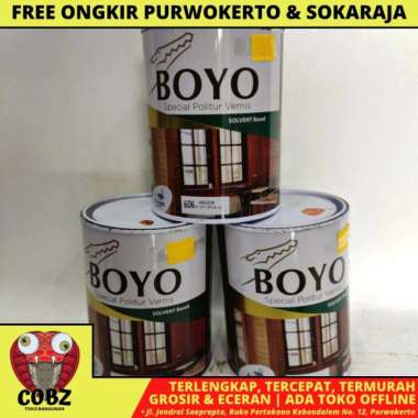 BOYO CAT KAYU POLITUR PLITUR VERNIS WARNA 1 KG PER KALENG