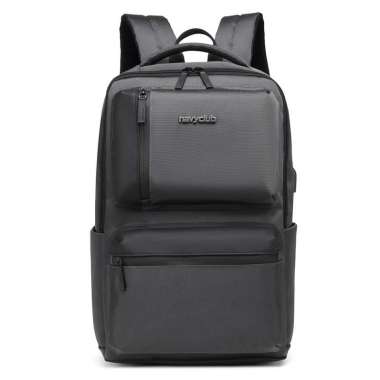 Navy Club Tas Ransel Laptop FGAF - Backpack Daypack Up to 14 Inch Tas Pria Wanita Grey