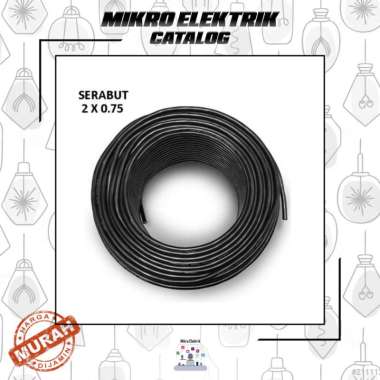 Kabel Audio / Listrik Panther 2 x 0.75 Serabut Hitam