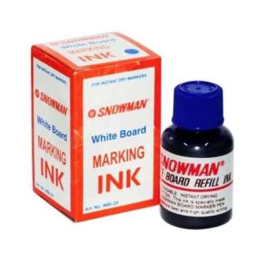 Refill Spidol Whiteboard / Isi Tinta Spidol Whiteboard Snowman WBI-20 Biru