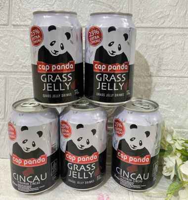 Cod / Minuman cincau cap panda 310 ml / Cincau cap panda 1 dus isi 24 kaleng / Minuman cincau 310 ml