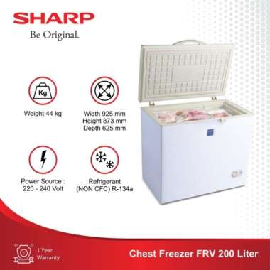 Terbaik Sharp Chest Freezer 200L Frv-200 / Freezer Box 200Liter / Frv200