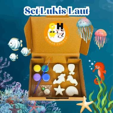 Set Melukis Natal Gypsum Patung Lukis Painting Kit Akrilik Acrylic Mewarnai Patung Gipsum Coloring K