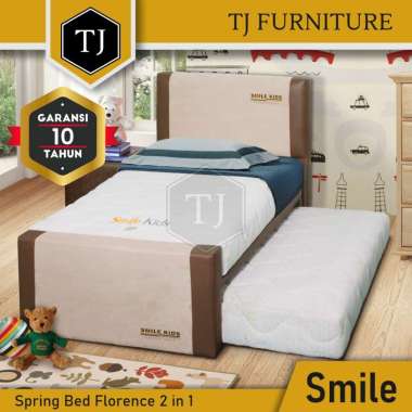 Florence Springbed Smile Kids 3 in 1 / Kasur Anak Spring Bed Latex 3in1 Sorong Full Set Sandaran Ori