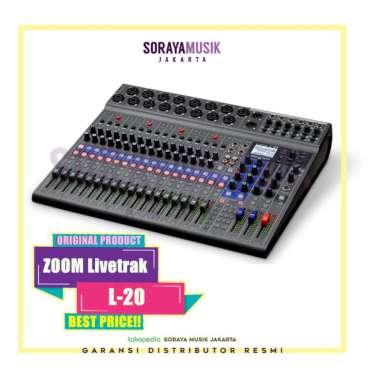 ZOOM L-20 LiveTrak 20 Digital Mixer ZOOM L20 Audio Interface Multivariasi Multicolor