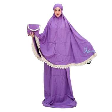 Mukena Twill Dewasa Mukena Twill Renda Adem Mukena Polos Real Pict LILAC