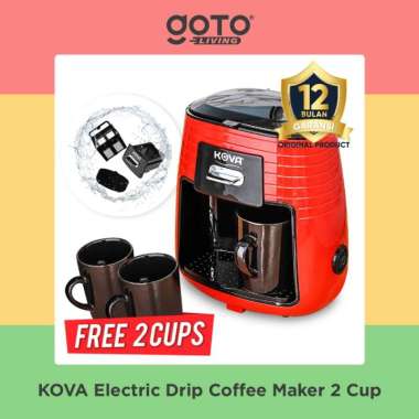 Kova Mesin Kopi Listrik Drip Coffee Maker with Ceramic Cups baru