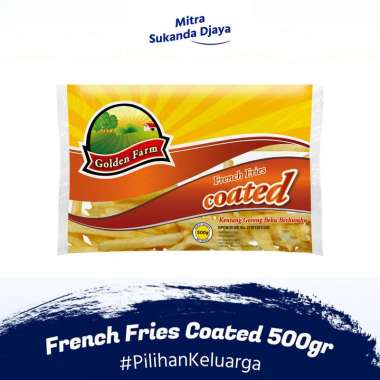 GOLDEN FARM Shoestring Coated Frozen French Fries / Kentang Beku 500 gr