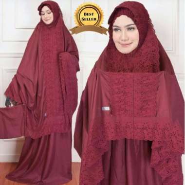 Mukena Fatimah Bestseller, Mukena Dewasa Katun Renda Lavender