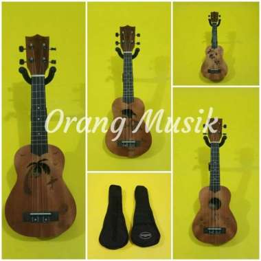 Gitar Ukulele Motif - Gitar Ukulele Soprano - Ukulele Mahogany Ori