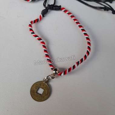 Gelang Koin tali lilit tridatu uang pis bolong necklaces