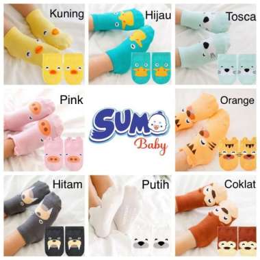 Kaos Kaki Anak Bayi Motif Kaos Kaki Pendek Bayi Lucu Walrus hitam M