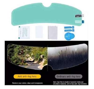 STIKER ANTI FOG KACA HELM MOTOR / ANTI EMBUN HELM ANTI AIR HUJAN HELM