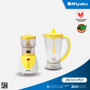 Chopper + Blender Plastik Miyako 2 in 1 (CH-511 PLY) Kuning