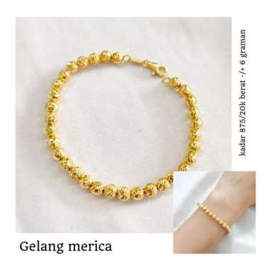 Terbaru gelang wanita model merica stylish elegan limited stok emas