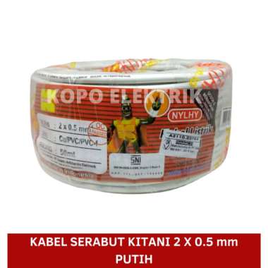 Kabel NYLHY Kitani 2x0.5 / Kabel Serabut Kitani 2x0.5 Hitam