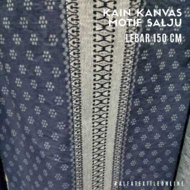 Kain Kanvas Motif Batik Import Lebar 150 Cm