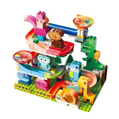Feelo 210 Pcs Animal Slide Building Block mainan edukasi brick balok