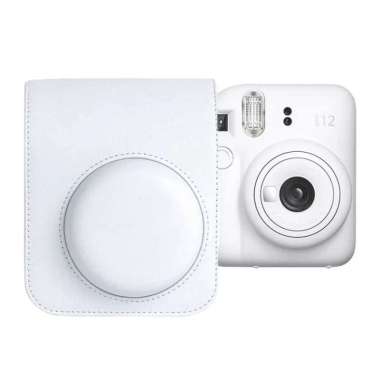 Leather Bag for Fujifilm Instax Mini 12 Tas Kamera Pouch Mini12 WHITE