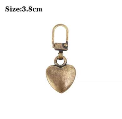 Alat Penarik Resleting Bentuk Hati Praktis Mudah Lepas Pasang Bentuk Love Love Copper