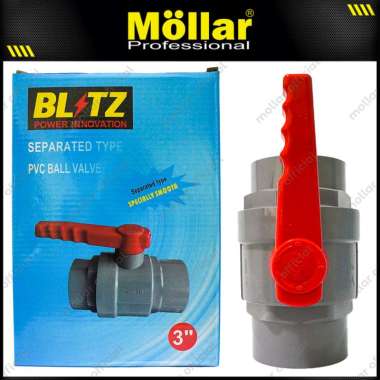 BLITZ 931 Ball Valve 3" PVC Polos Stop Kran Air Pipa Gagang Plastik