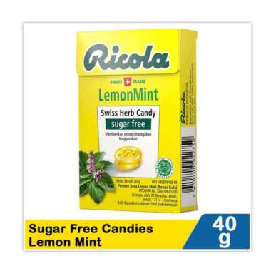 Ricola Sugar Free Lemon Mint 40 gr Permen Bebas Gula