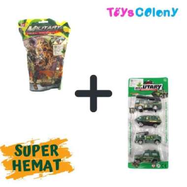 TENTARA MINI MAINAN & TANK TENTARA ISI 4 PCS (PAKET HEMAT ISI 2 ITEM)