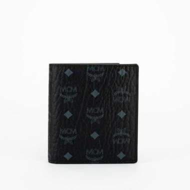 MCM Mini Bifold Card Wallet Visetos Original Black