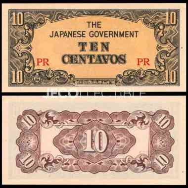 Uang Kertas Kuno Asing Malaya 10 Cent Japanese Government