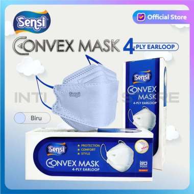 SENSI - Convex Mask 4 Ply | Masker Earloop 4 Ply | Masker Sensi Biru