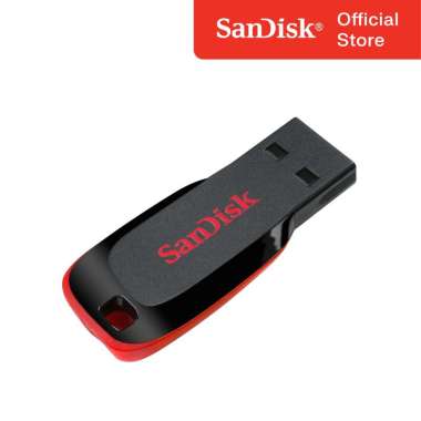 SanDisk Flashdisk Cruzer Blade 128GB Flash Drive USB2.0 Compact Design (SDCZ50-128G-B35)