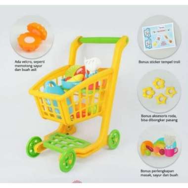 mainan anak troli buah supermarket kgp-89 Multicolor